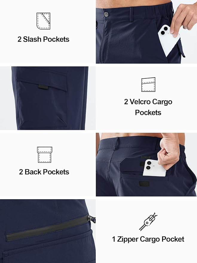 NORTHYARD Men's Cargo Hiking Shorts 9" Lightweight Outdoor Tactical Work Camping Sport Golf Casual Travel Fishing Multipocket