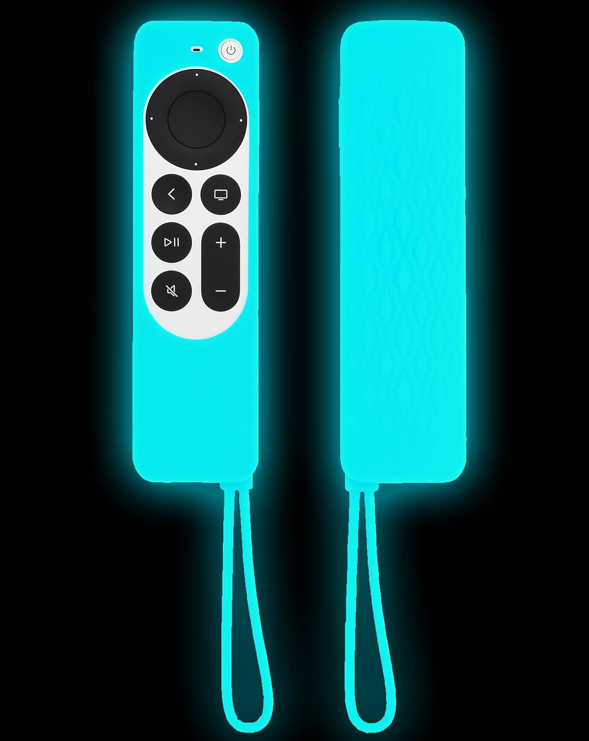 TOKERSE 4K 2022 3rd 2021 2nd Glow Case Compatible with Apple TV HD Siri Remote Gen and Gen - Glow in The Dark Silicone