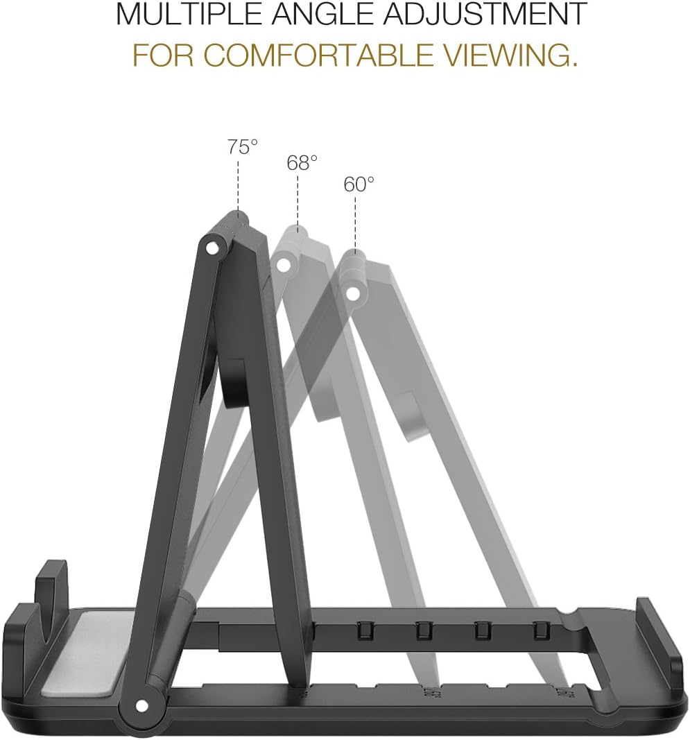 MoKo 6-11 Inch Adjustable Foldable Portable Electronic Device Stand, Compatible with Tablets and Phones, Strong