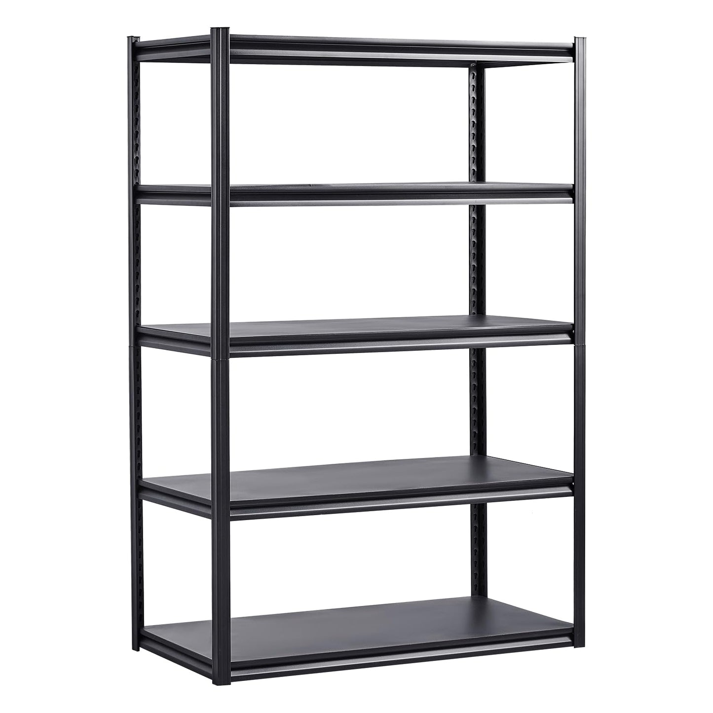 VEVOR Storage Shelves, 3000 lbs, 5 Tier Garage Storage Shelving, 24" D x 48" W x 72" H Adjustable Metal Shelves for Garage Shelves Utility Rack Shelf, Ideal for Kitchen, Warehouse, Basement, Black