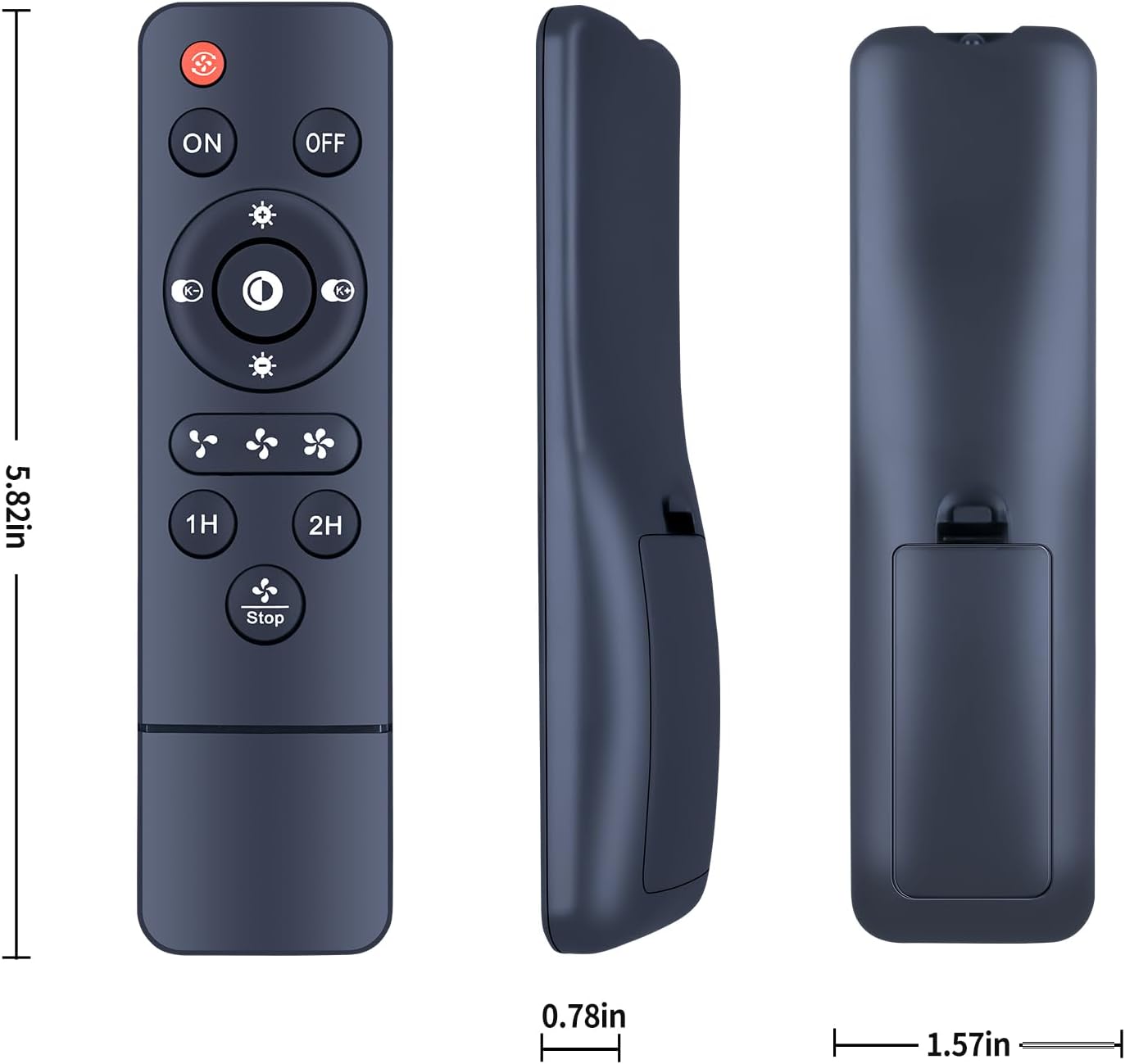 WDZP B7810 B7801, YB-460 New Fan Remote Control fit for Mpayel EINRZi Low Profile Ceiling Fans with Lights
