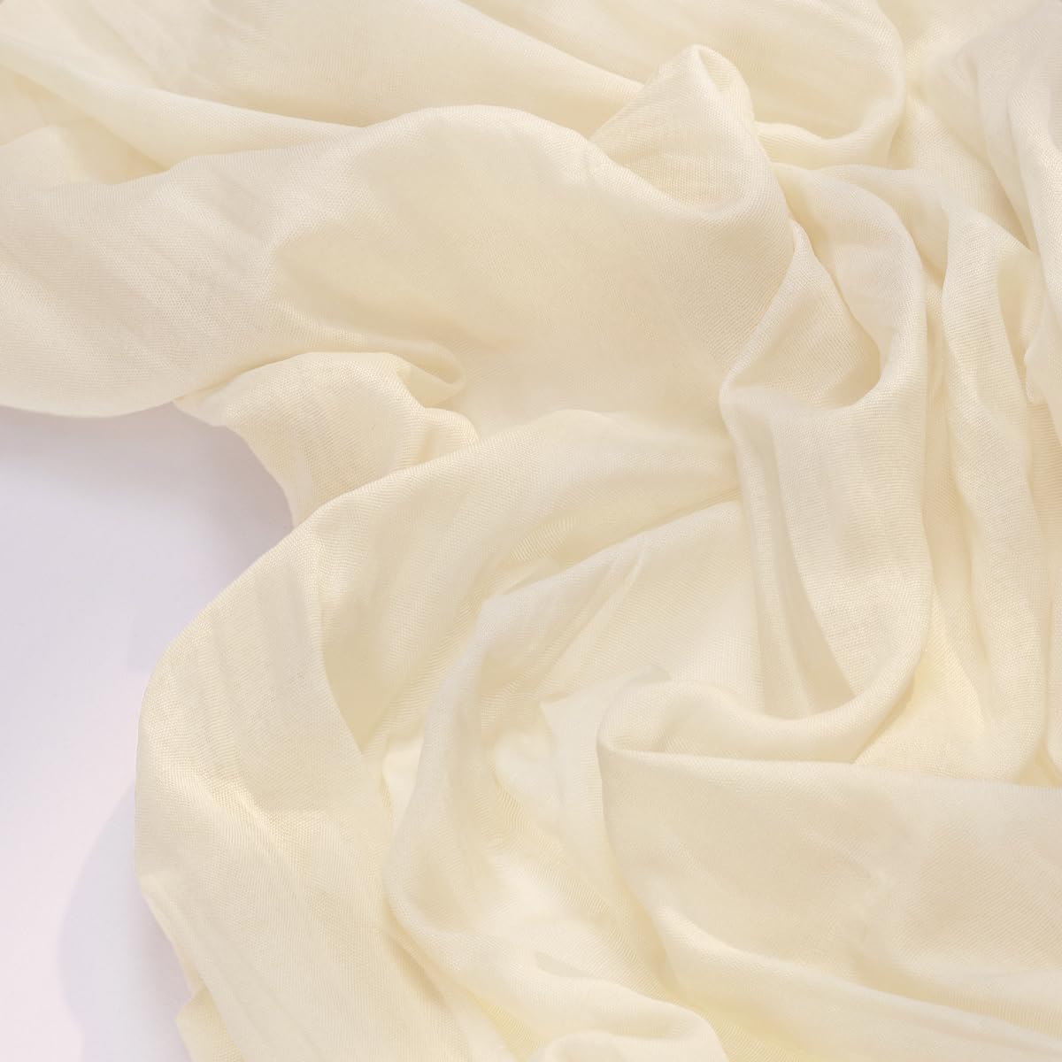 Socomi 3-Piece Beige Cheesecloth Table Runner - 120 Inch Boho Rustic Decor for Weddings & Events