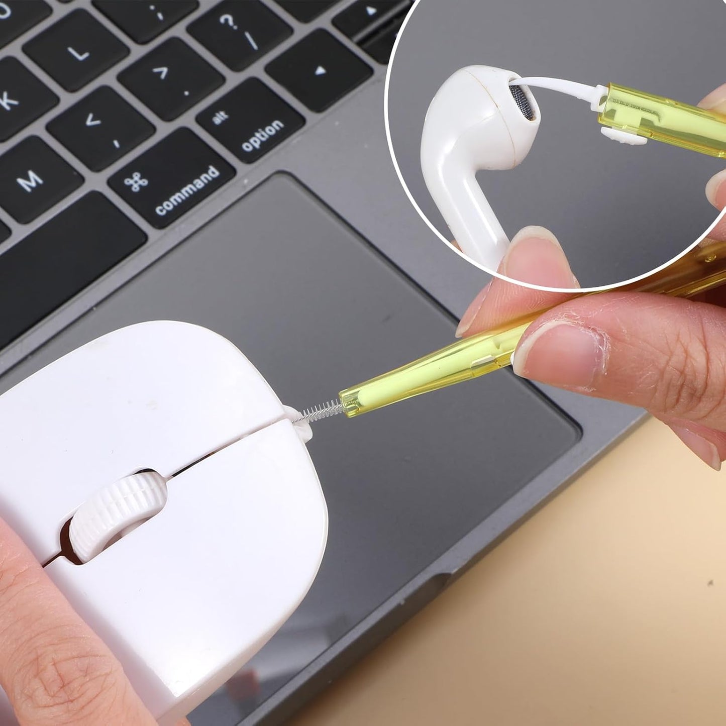 Qulkws 10 Pcs Phone Charge Port Cleaning Tool Kit Anti-Clogging Mini Brushes Cleaner Charging Port Cleaner Dual Side