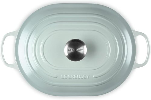 Le Creuset Enameled Cast Iron Oval Casserole - 3.75 Qt, Durable Lid, Sea Salt Color