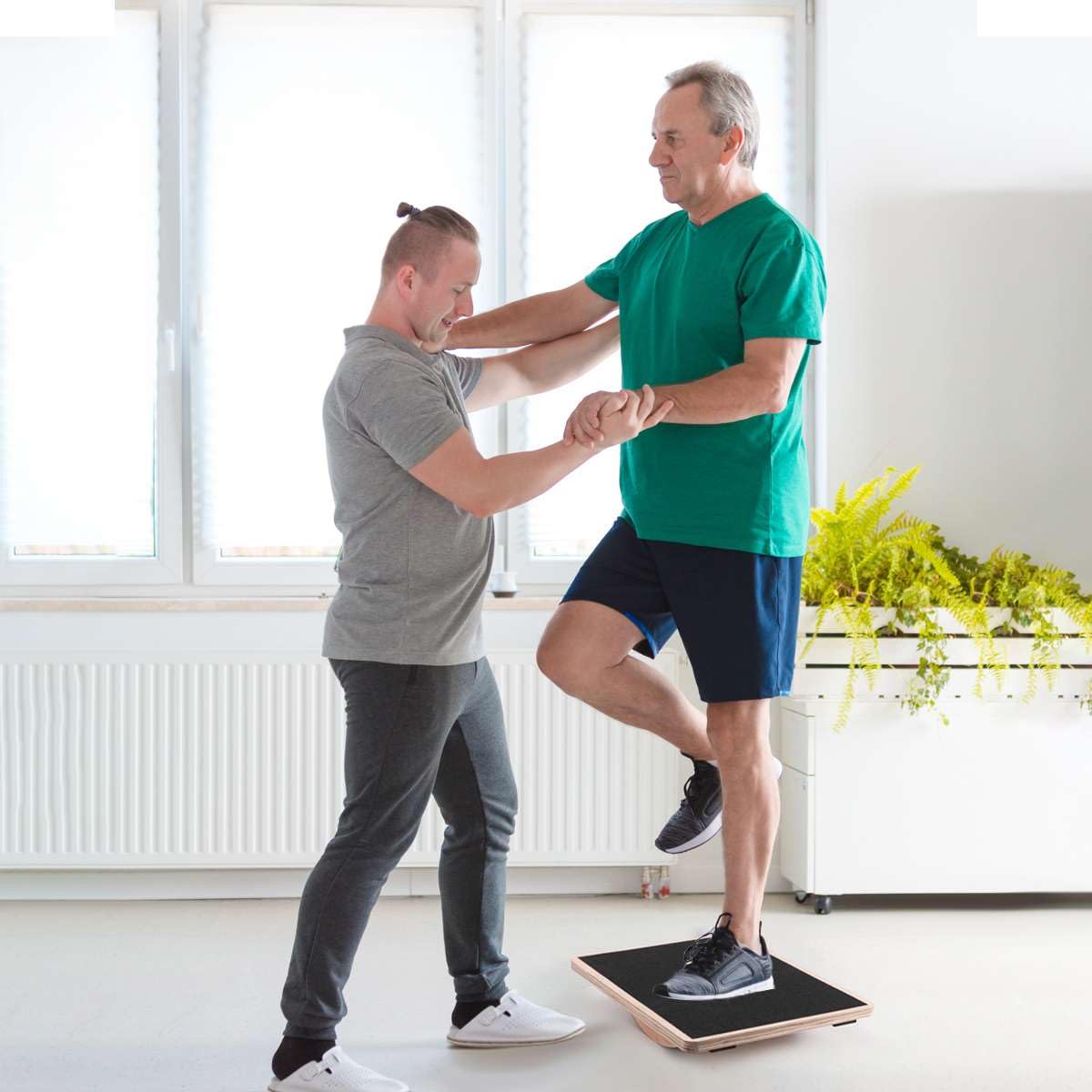 Balance Board Wobble Board for Adults Anti-Slip Balance Board for Physical Therapy Standing Desk Core Strength Wooden Rocker Board