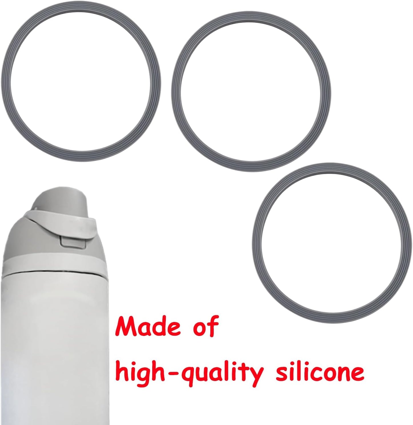 Owala FreeSip | 6-Pack Replacement Silicone Water Bottle Gaskets - Durable Lid Seal Accessories