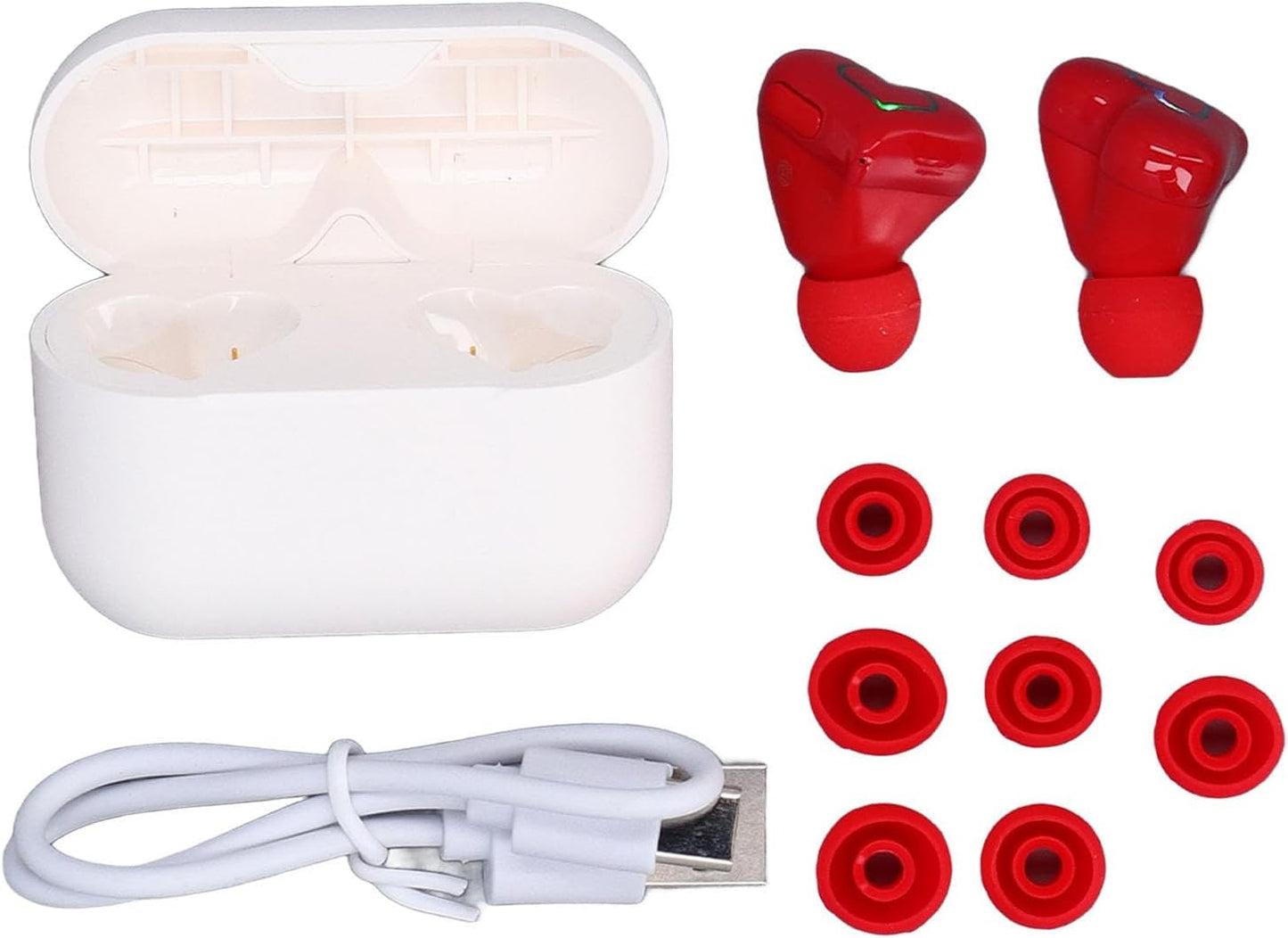 5.3 Yoidesu Earbuds Stylish Heart Shaped, HiFi Stereo Sound Bluetooth Headphones with Charging Case, Cute Creative
