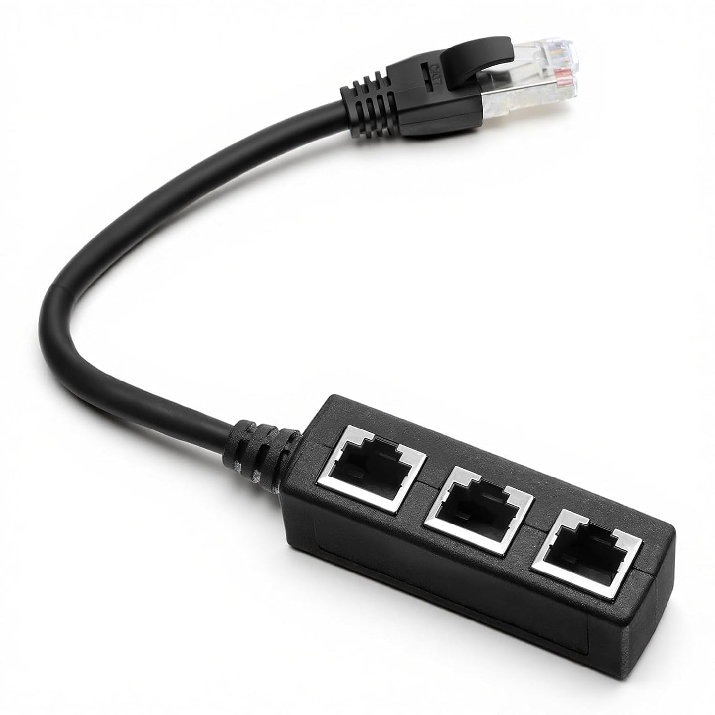Jxiwfvl RJ45 1 3 Cat5, Cat5e, Cat6, Cat7 Set-top Male to Female LAN Splitter Cable, Ethernet Adapter for LAN Ethernet