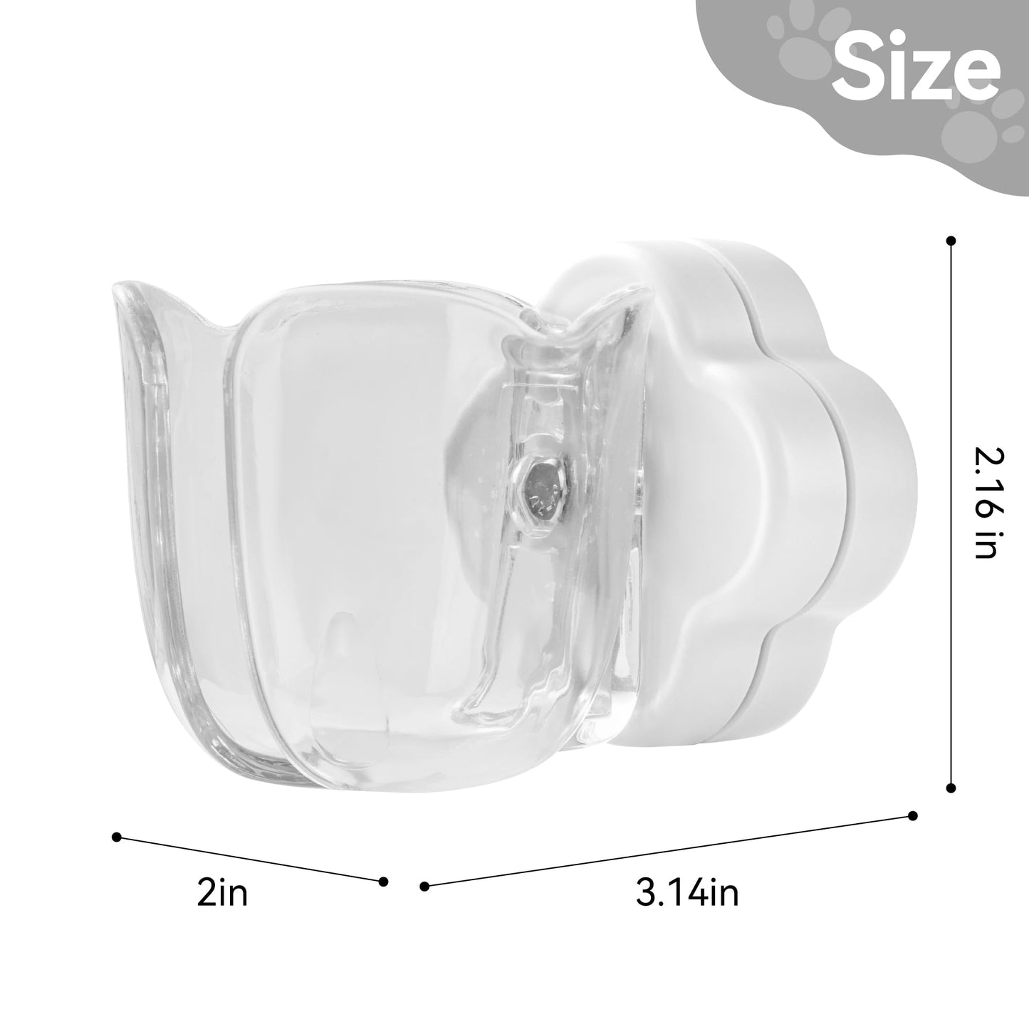 Rodizoo Hamster Water Bottle Holder - Magnetic & Repositionable, Adjustable Base for Hamster Cage, Secure Magnetic Mount, Easy to Move/Install, Fits Most Small Pet Water Bottles (Holder Only)
