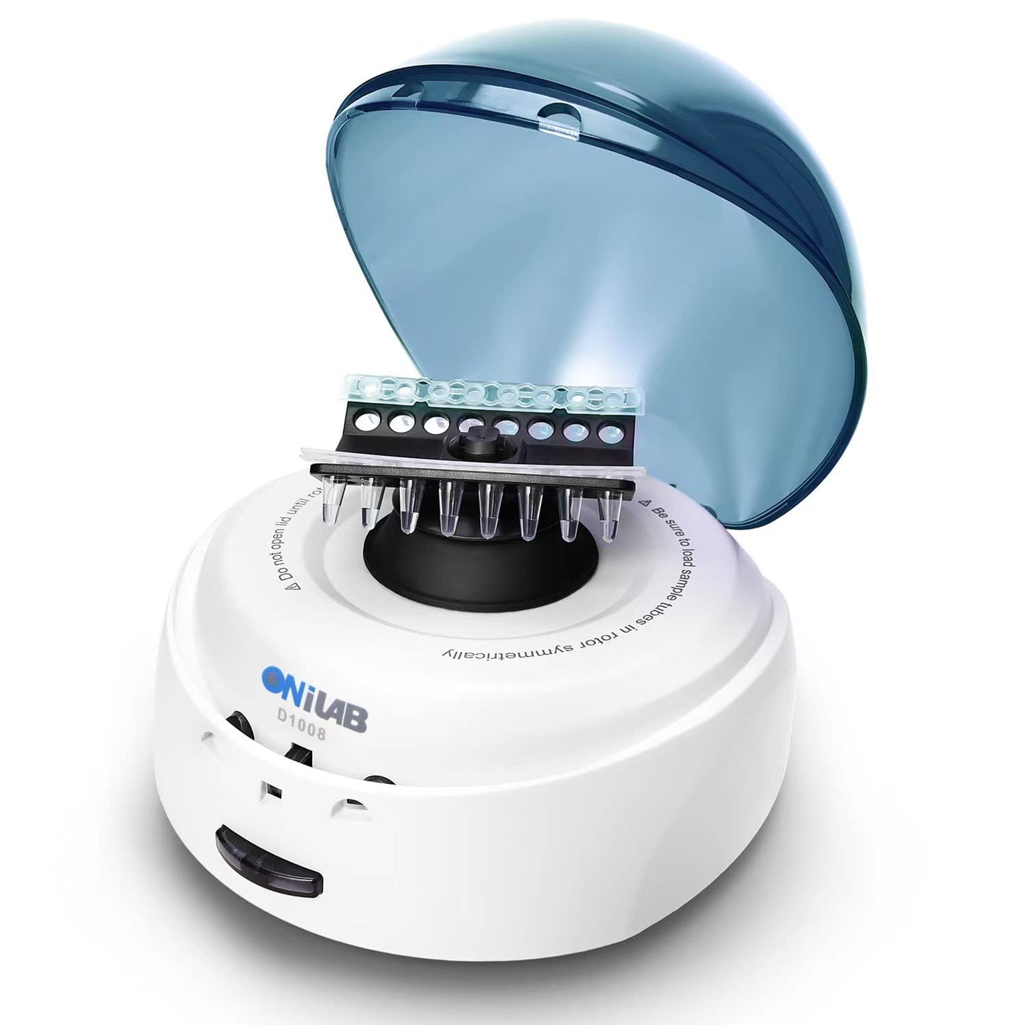 ONiLAB Scientific Mini Centrifuge 5000RPM,1360 x g RCF, Lab Benchtop Centrifuge with 2 Rotors for 8 x 0.2/0.5/1.5/2.0ml and 0.2mL×32 PCR Strips, Low Noise≤45dB, 100-240V,Blue lid(ONLY for MICROTUBES)
