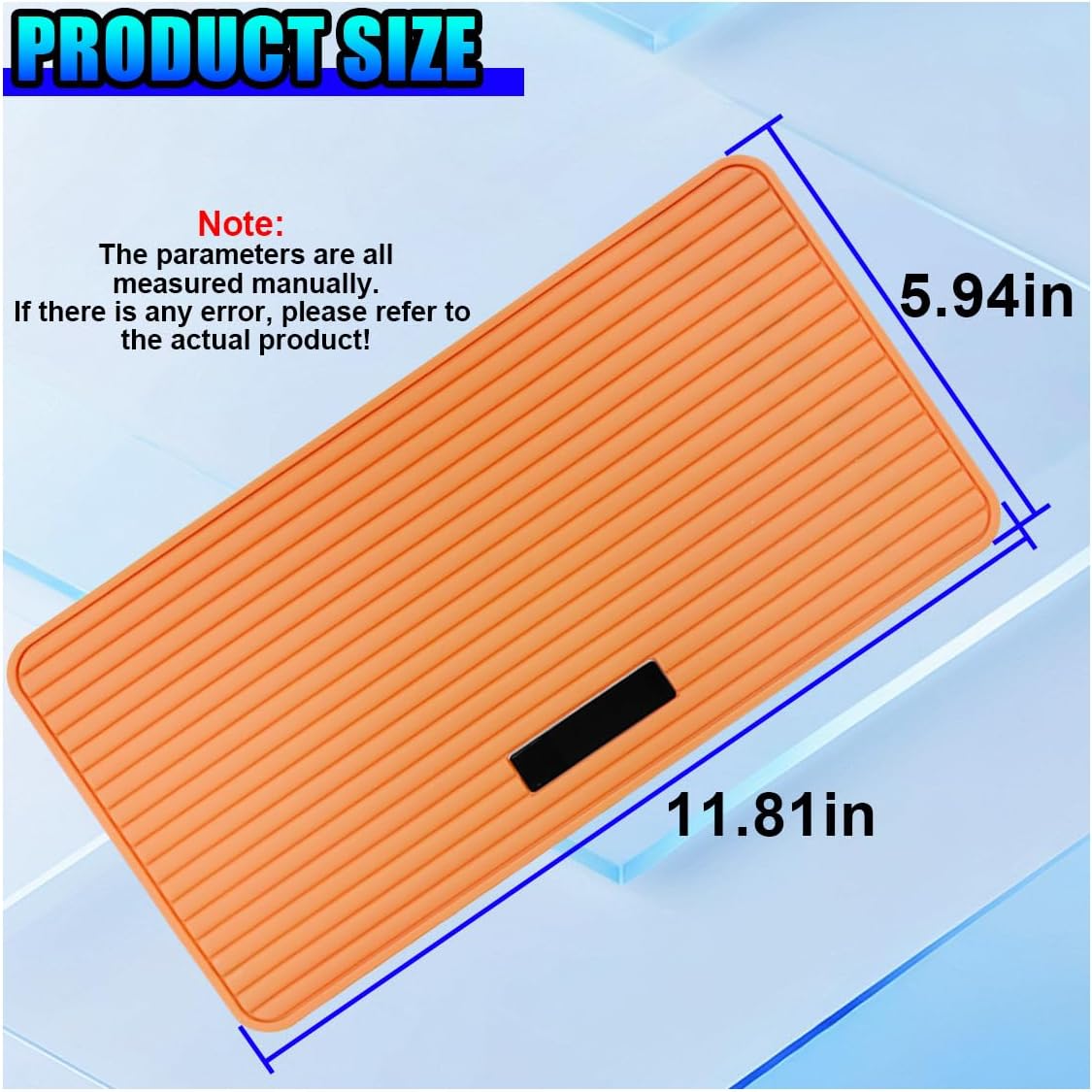 Craedli 11.81"5.94" Car Dashboard Anti-Slip Mat, Waterproof PVC Phone Gripping Tray, Multifunctional Auto Dash Sticky