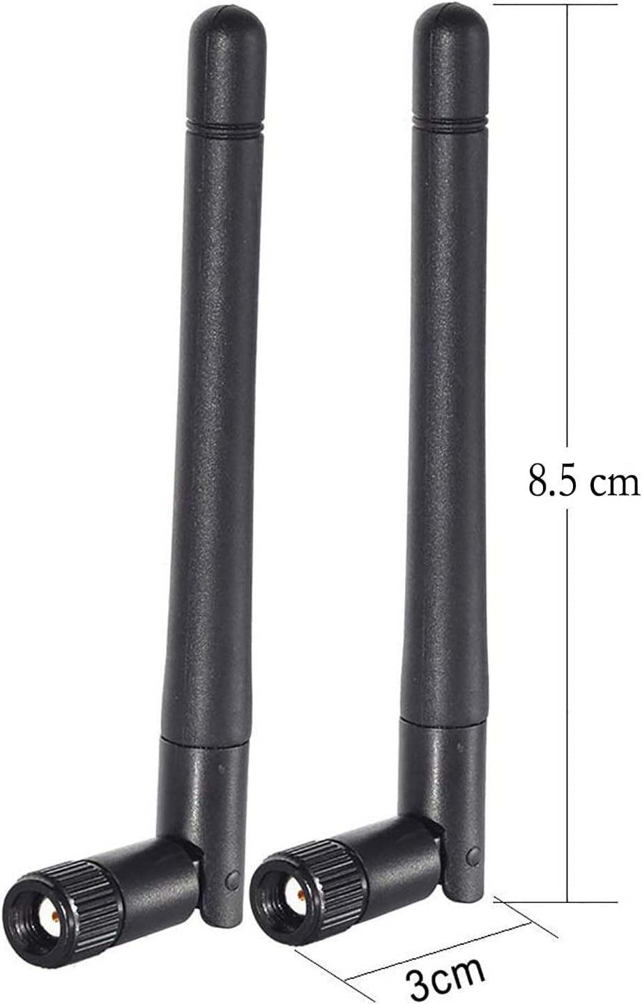 BINGFU 2.4GHz 5GHz 5.8GHz 3dBi (2-Pack) Dual Band WiFi MIMO RP-SMA Male Bluetooth Antenna for PC Computer WiFi Router