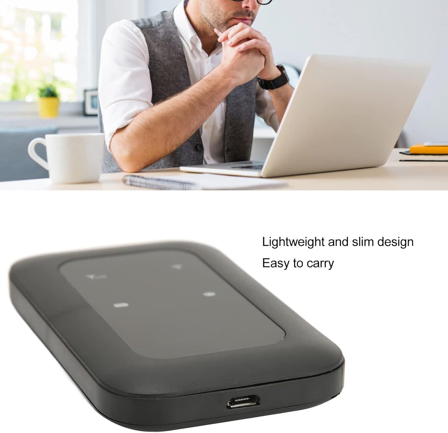 Ejoyous H806 4G Portable Wi Fi Router, Portable Wi Fi Multifunctional Card Inserted High Speed Mobile Wi Fi Hotspot