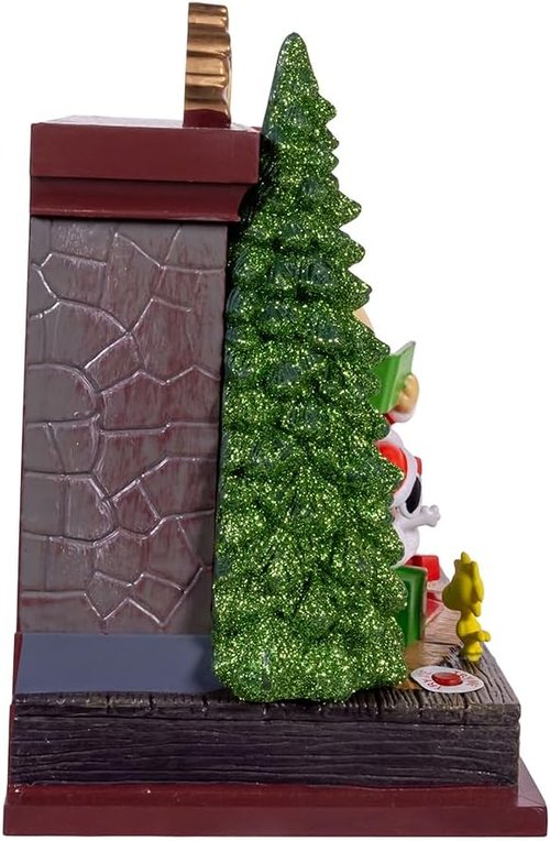 Kurt Adler Battery Operated Musical Santa - Festive Fireplace Decoration for Holiday Cheer