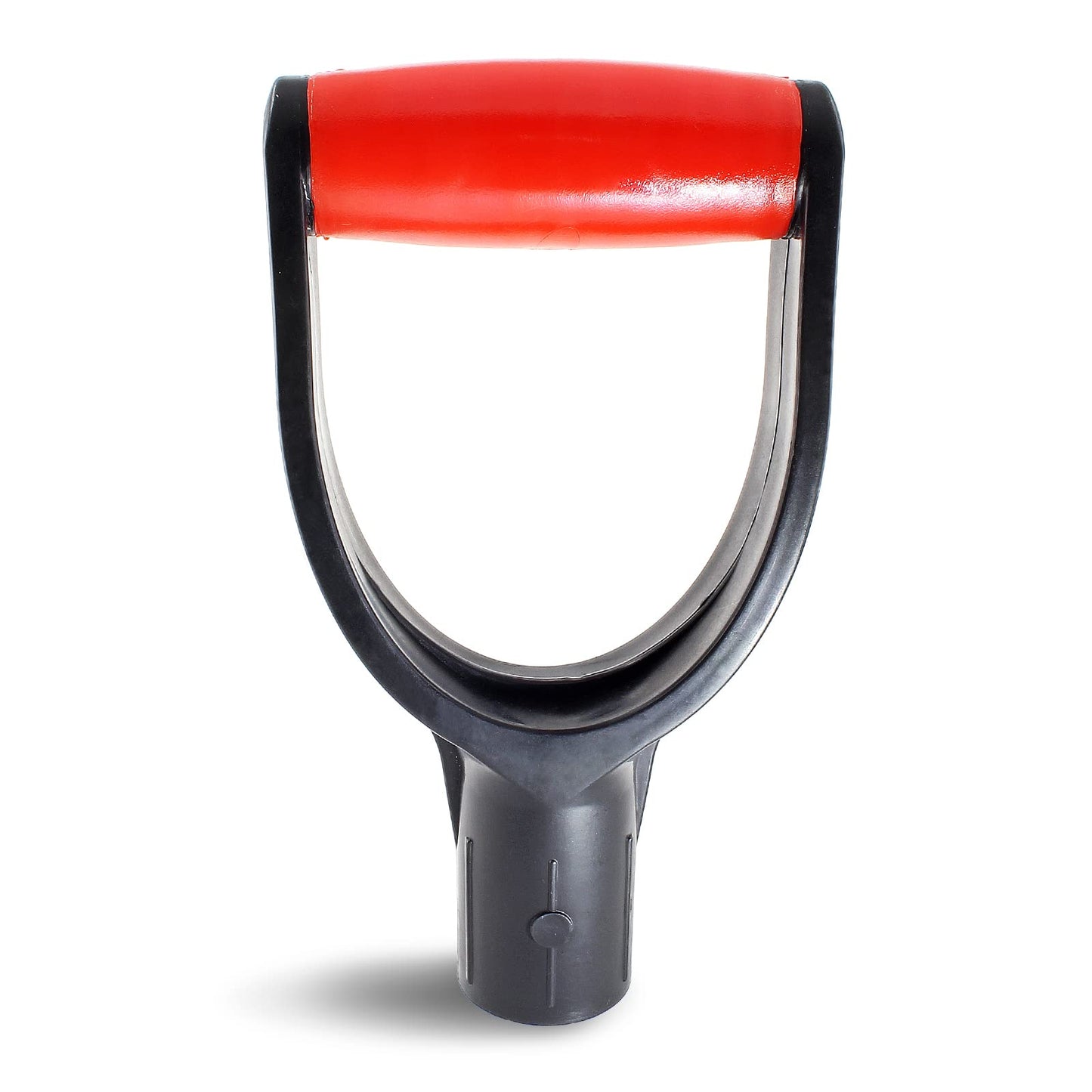 Jiozermi 2 Pcs Plastic Shovel D Grip Handles, 32mm / 1.26" Inner Diameter Spade Handle, Shovel Handle for Digging Raking Tools, Red