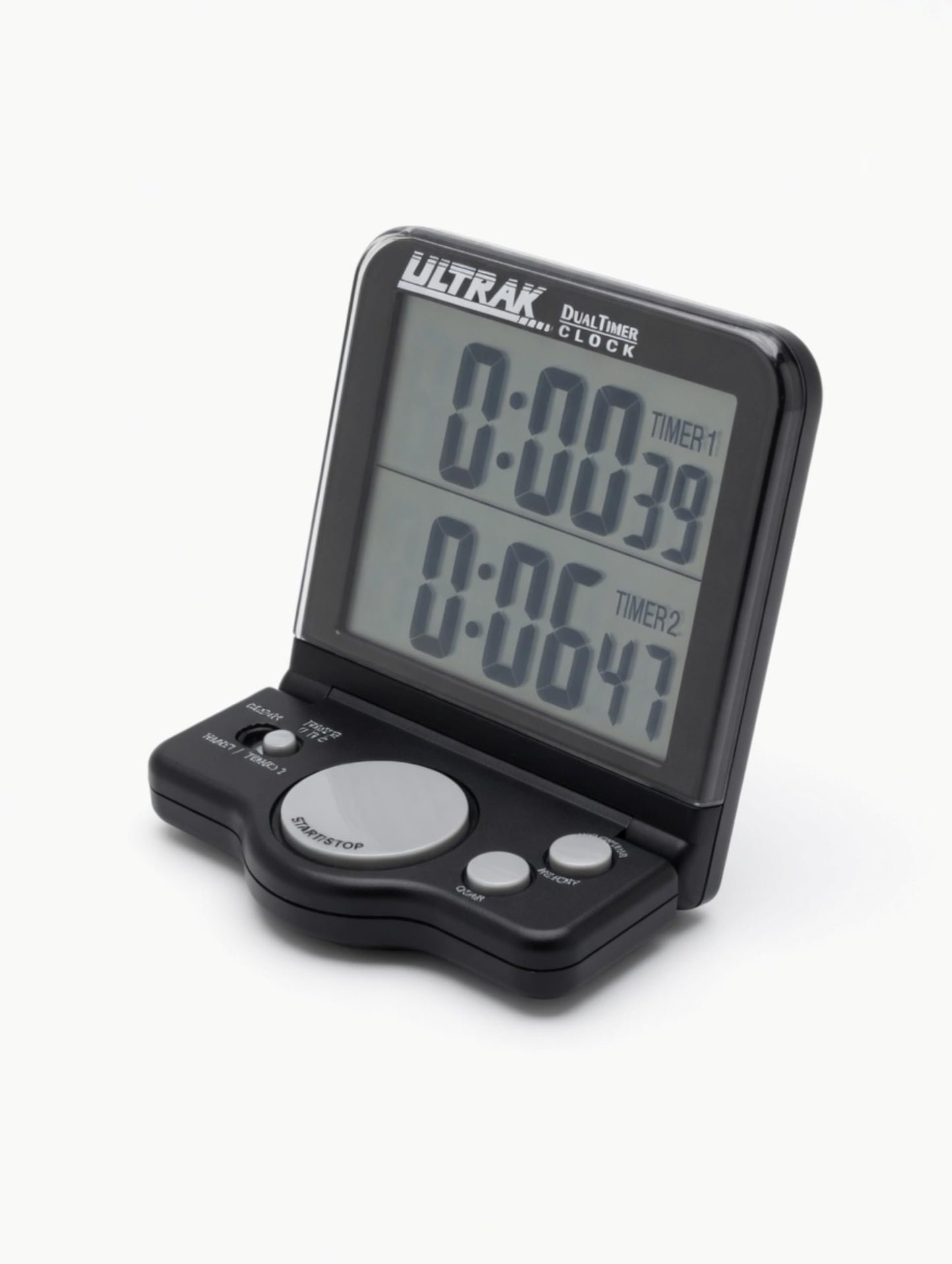ULTRAK T-4 Jumbo Dual Timer – Large 1” Display Countdown & Count Up Timer, 24 Hour Range, Loud Alarm, Dual Memory, Wall Mount or Tabletop for Classroom, Gym, Office & Meetings