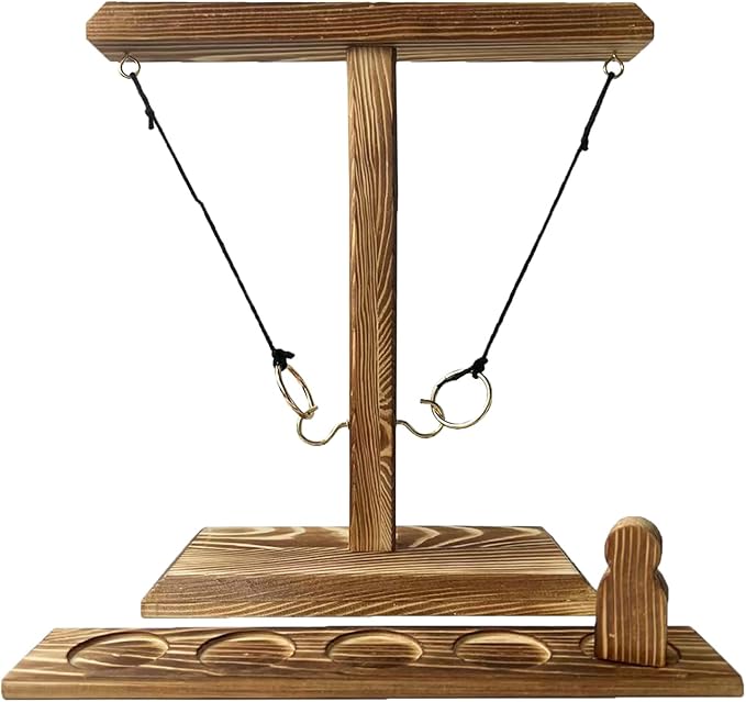 Ring Toss Games, Wooden Hook and Ring Game, Outdoor Indoor Yard Games, Home Party Patio Games