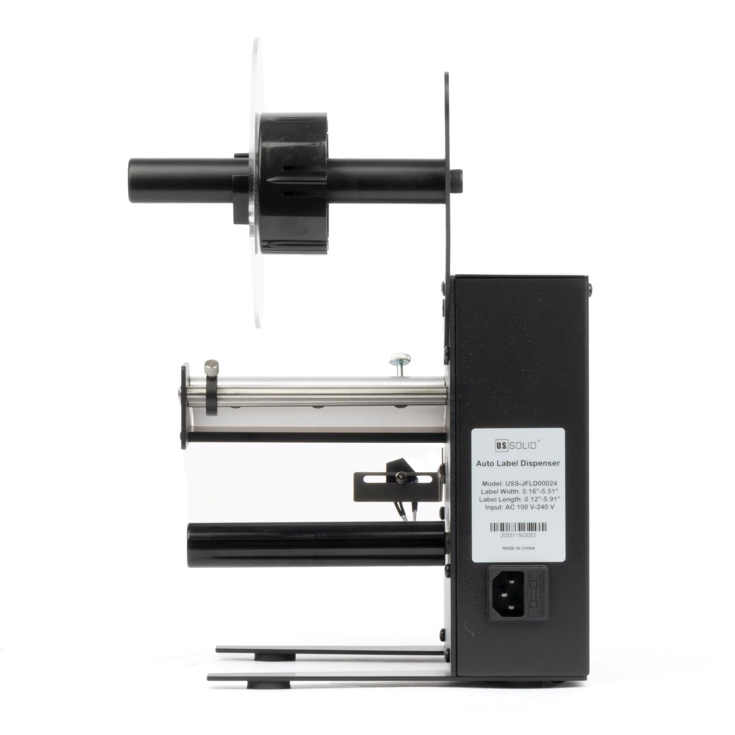 U.S. Solid Automatic Label Dispenser | Multi-Row Auto Counting 0-999999 | Label Width 0.16-5.51 in, Length 0.12-5.91 in | Adjustable Speed