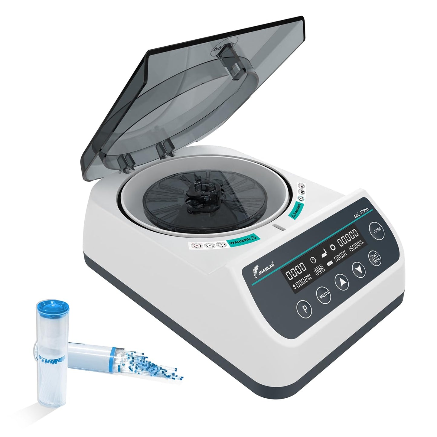 JOANLAB Digital 12000rpm High Speed Centrifuge Machine 12x40mm Glass Tube Microcentrifuges w/Over Temperature Protection