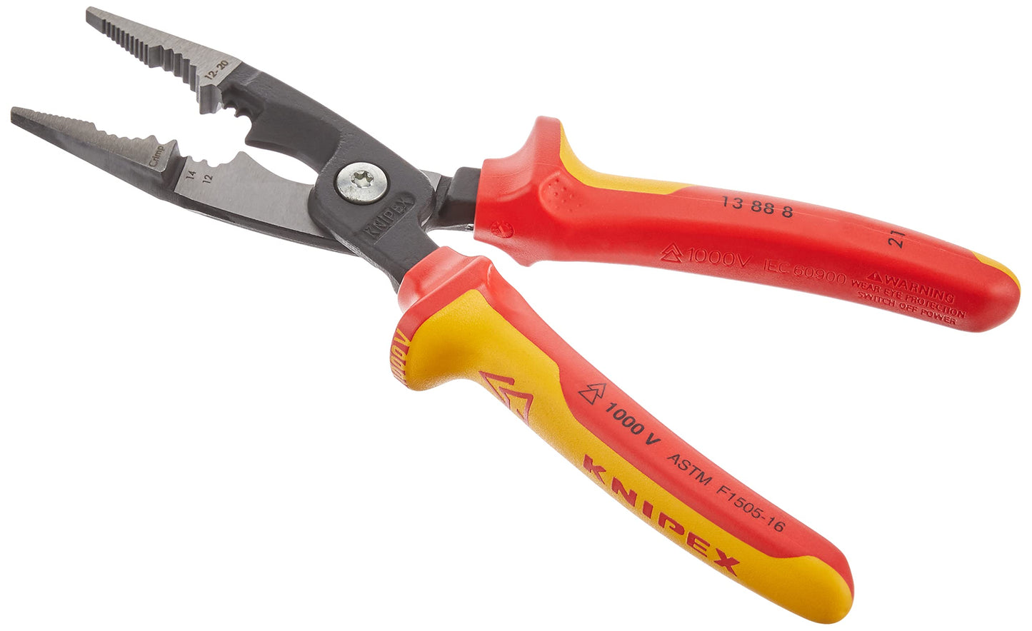 Knipex Tools LP 10-Piece 1000V Insulated Pliers, Cutters and Screwdriver Set + KNIPEX Electrical Installation Pliers