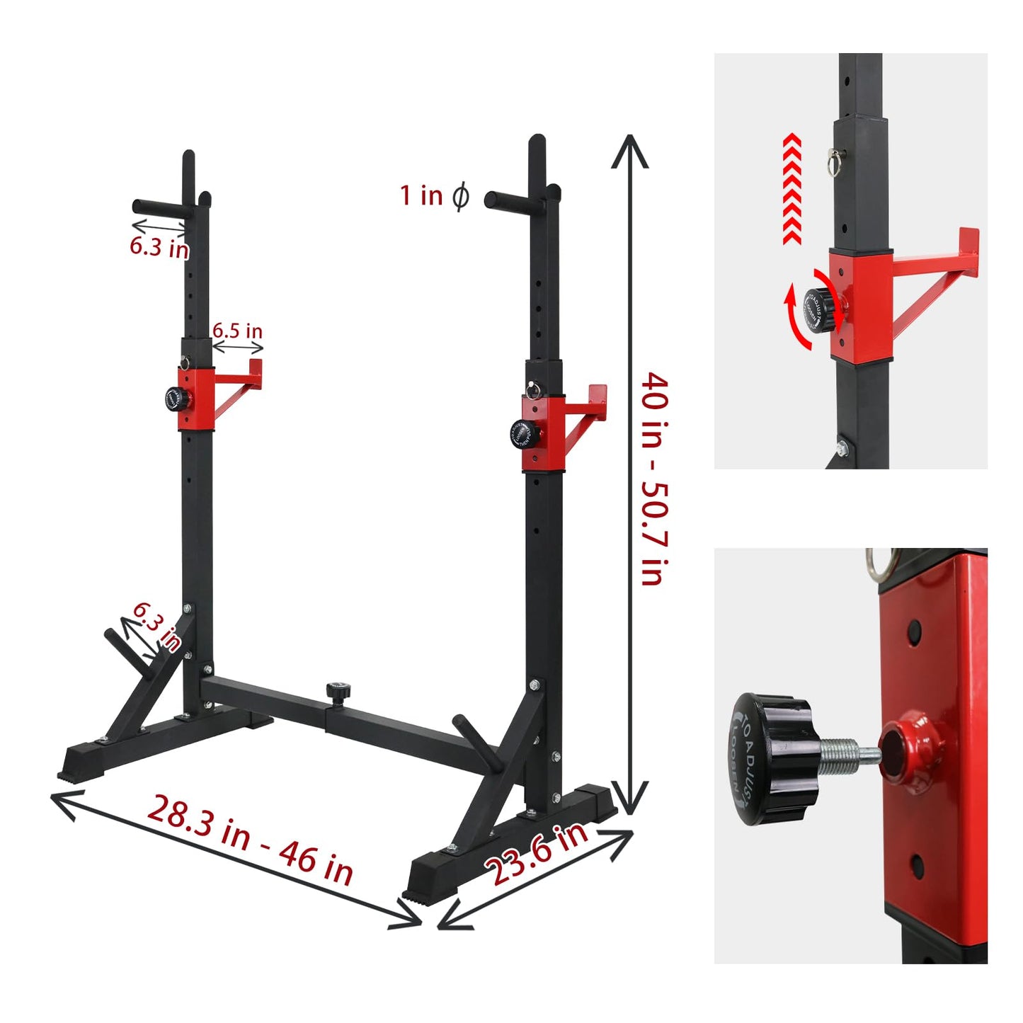 PLKO Multi-Function Squat Press Barbell Rack Stand, Height Adjustable Barbell，Max Load 550lbs,Fitness Exercise Equipment Home Gym