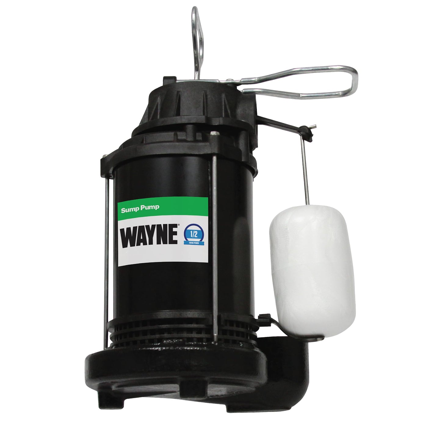 WAYNE CDU800 1/2 HP Submersible Sump Pump – Cast Iron & Stainless Steel, Vertical Float Switch, 5,100 GPH, 3-Year Warranty
