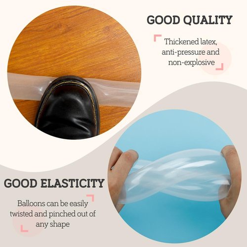 260 Balloons | Clear Long Twisting Balloons for Animal Sculptures & Balloon Arches - 50PCS