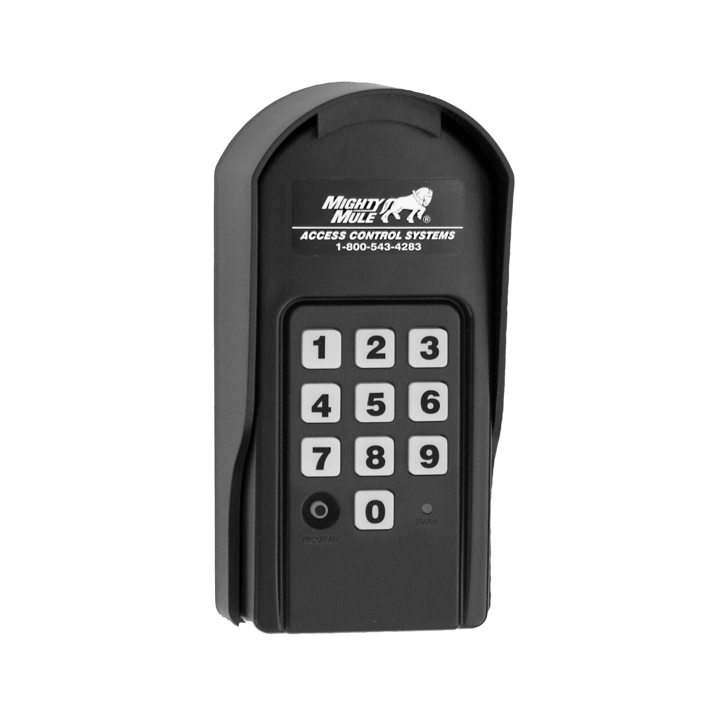 Mighty Mule Keypad and Goose Neck Mounting Post Kit, Weatherproof Post and Driveway Keypad, Backlit for Convenience, Made for Mighty Mule Gate Opener, Black, FM137-PED