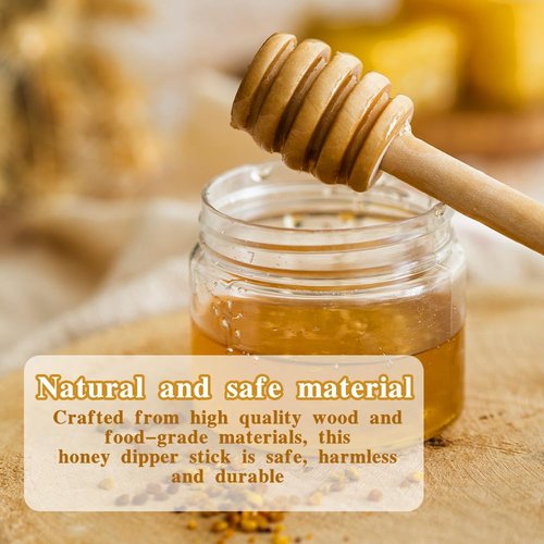 600 Pcs Mini Honey Sticks, 3 Inch Wooden Honey Dipper, Small Honeycomb Sticks, Honeys Stirrers for Honey Jar as Wedding Party Favors, Wooden Gifts