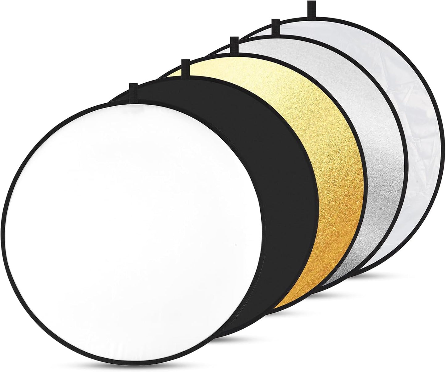 Kalofaye 5-in-1 32 Inch/80 cm (32'' (80cm)) Light Reflector Photography Diffuser Collapsible Portable with BagGold
