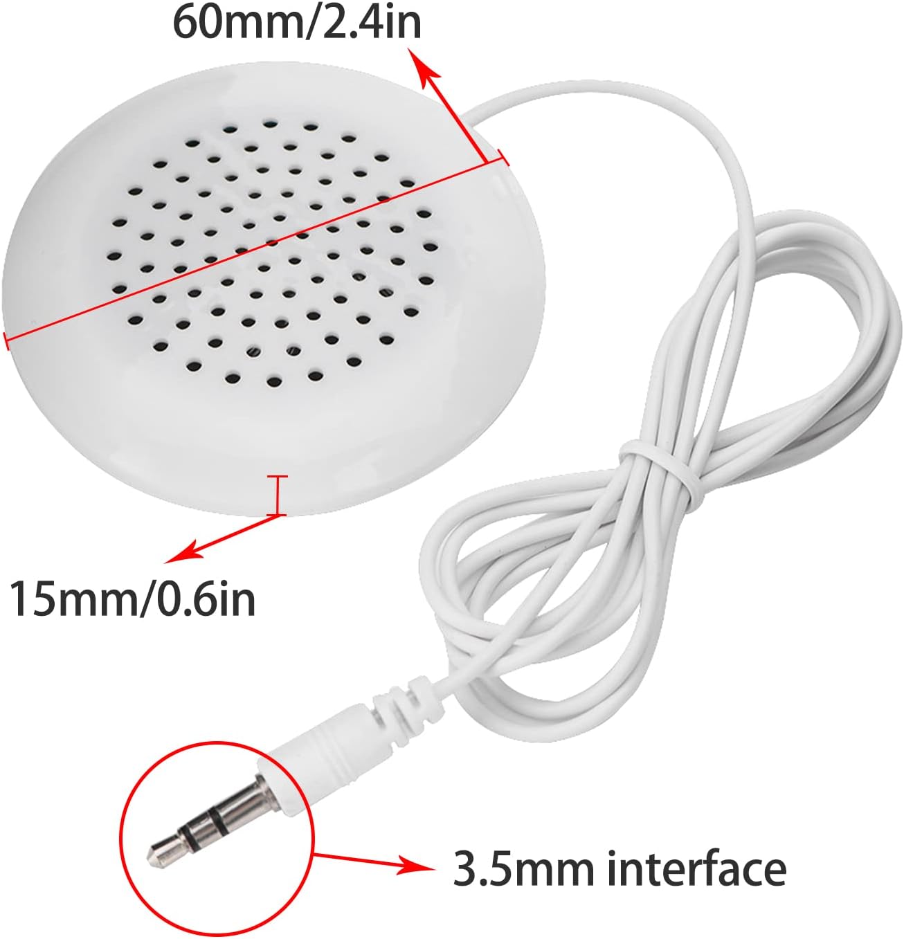 Ciglow 3.5mm MP3, MP4, Mini Speaker, DIY Portable Pillow Speaker with Stereo Sound HiFi Speaker for CD Player, Mobile