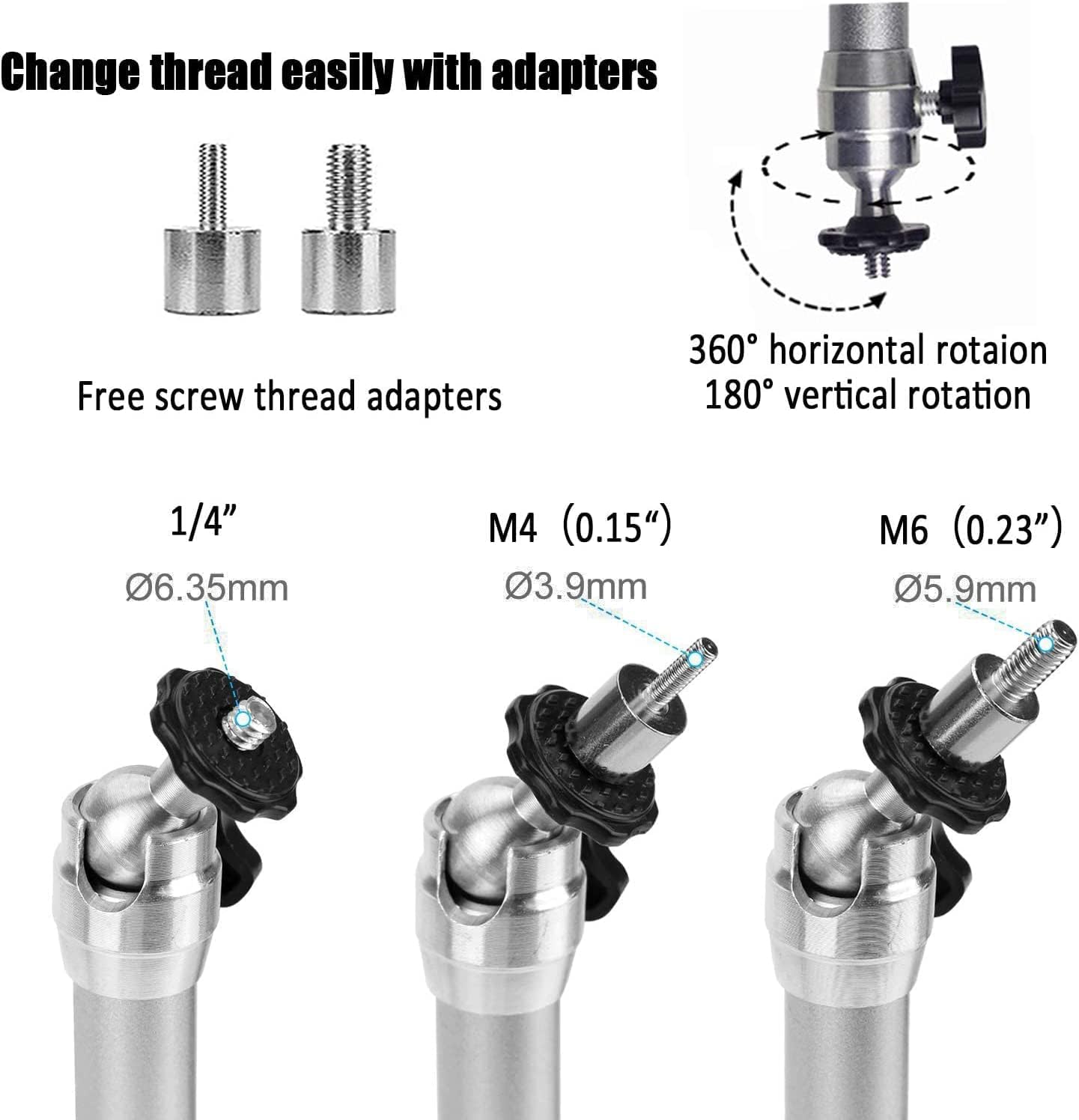2-Be-Best 360 180 Universal Mini Projector Mount Ceiling Mount with Rotation and Tilt for Home Theater, Office, Camera