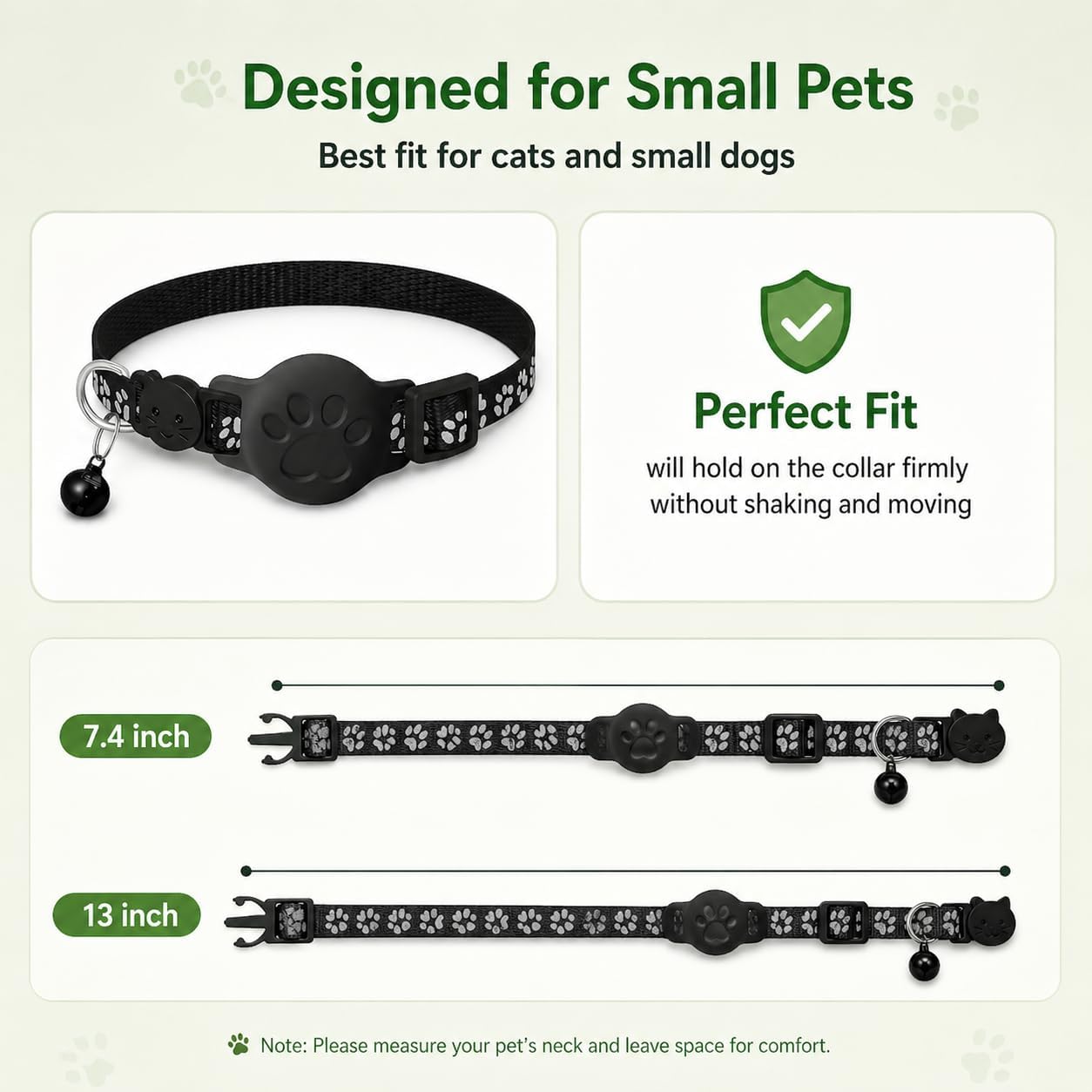 JNLIK Pet Tracker,GPS Collar for Cats (Android Only) Smart tag,Waterproof Compatible with Google Find My,No Monthly