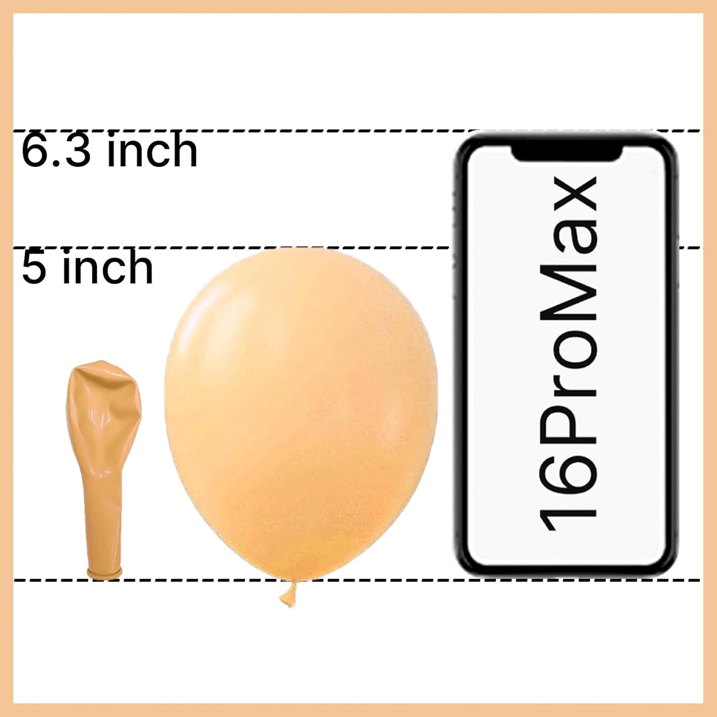 PartyWoo 5-Inch Nude Balloons - 100pcs Apricot Latex Helium Balloons for Boho Theme Parties