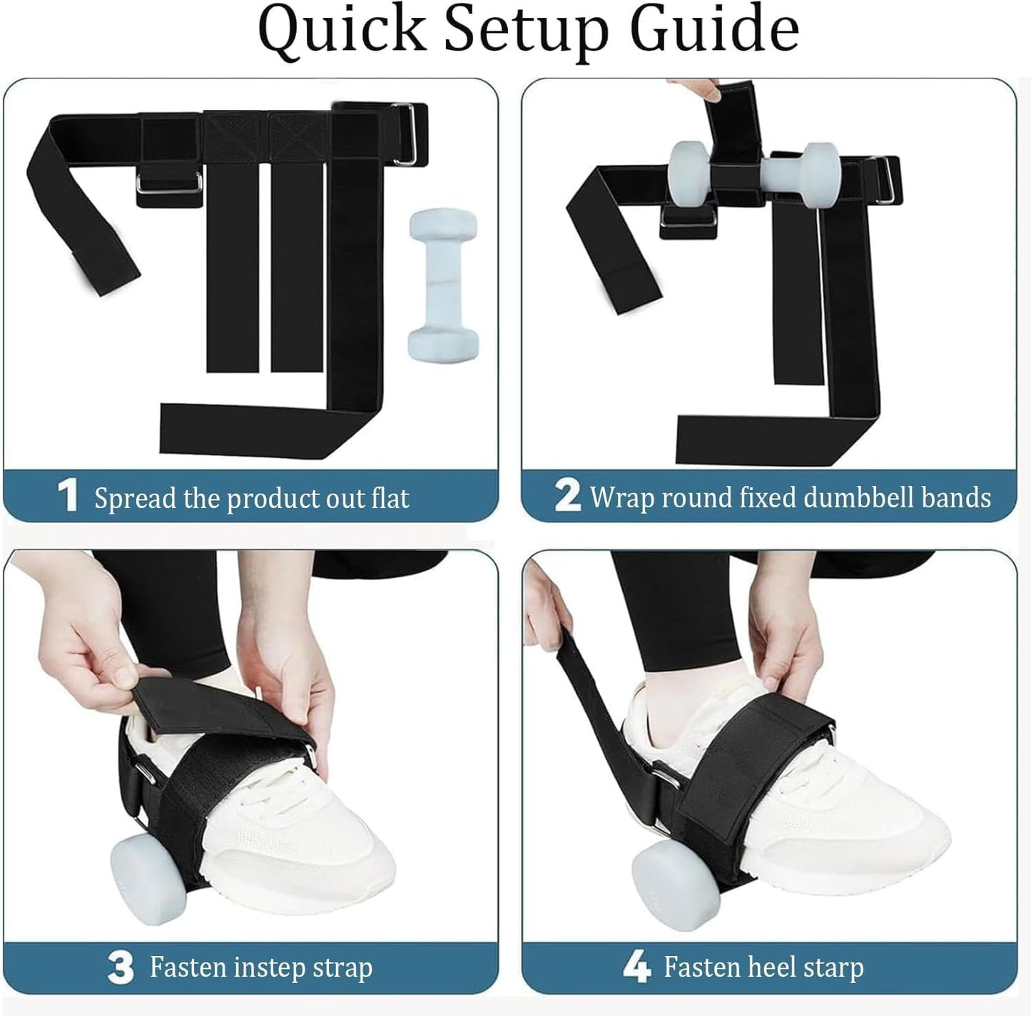Dumbbell Foot Attachment, Tibialis Trainer, Adjustable Ankle Weights, Leg Workouts at Home for Hip Flexors,Ankle Straps for Weight Lifting,Shin Splint,Hamstring Curls,Leg extensions,Home Gym Equipment.