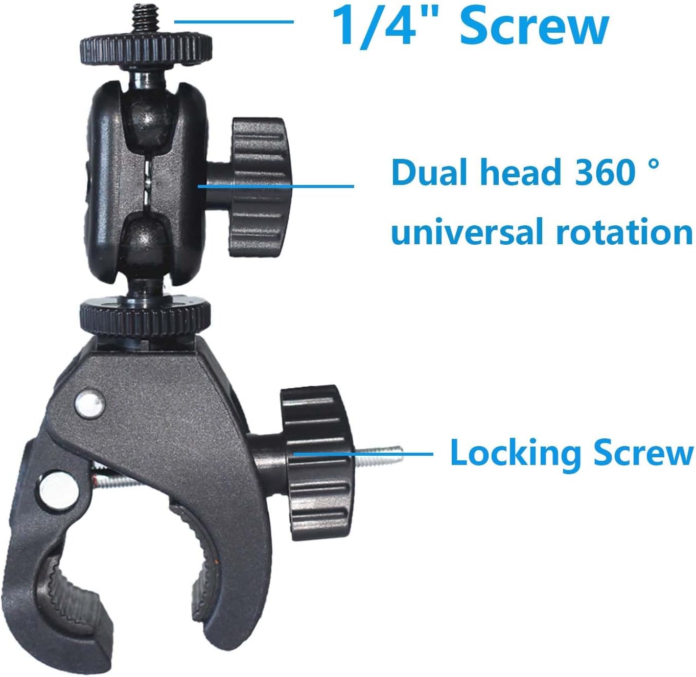 Generic 1/4" Insta360 X5 X4 X3 X2 Bike Handlebar Camera Mount with Screw Camera Clamp,Adapter for Gopro for Hero