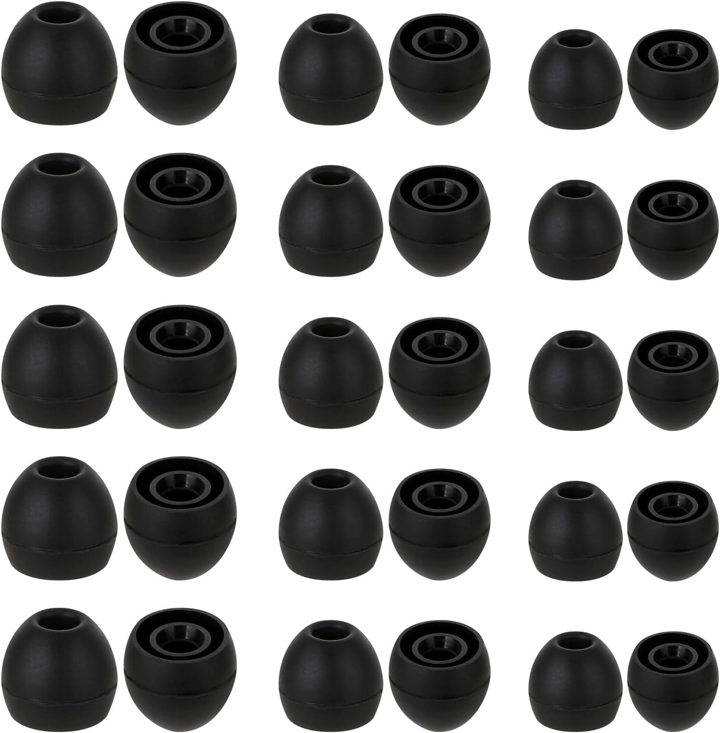 Hariendny 15 Pairs Silicone Ear Bud Replacement Pieces Earbuds Ear Tips Replacement Ear Bud Covers S/M/L Sizes Ear Gels