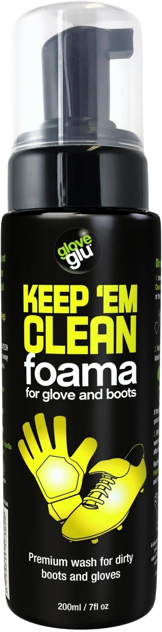 Glove Glu Keep 'Em Clean Foama for Goalkeeper Gloves and Football Boots, 200ml