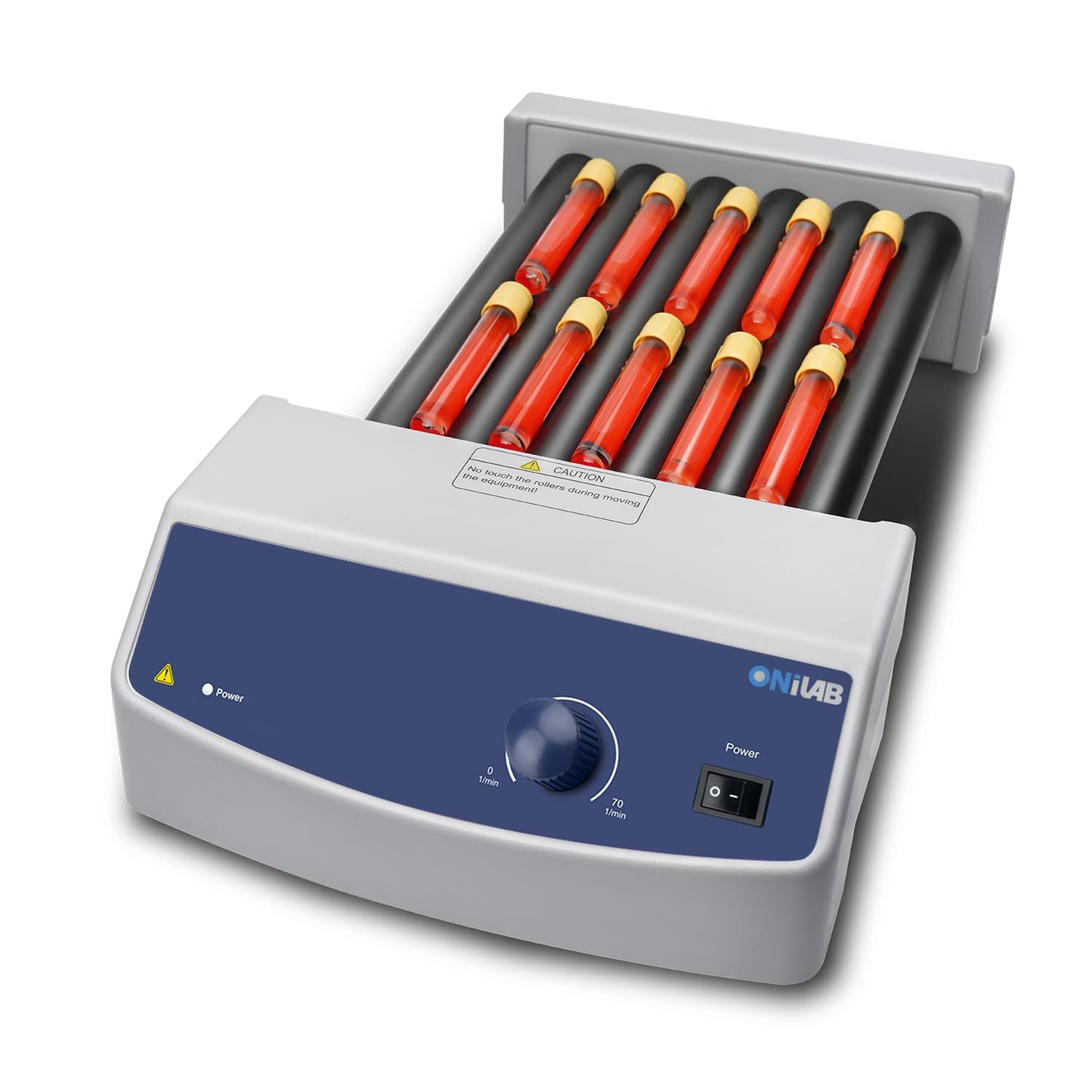 ONiLAB Tube Roller Mixer Adjustable Speed 0-70RPM with Continuous Mode, Use with 1.5 ml, 15ml & 50ml Centrifuge and Test Tubes