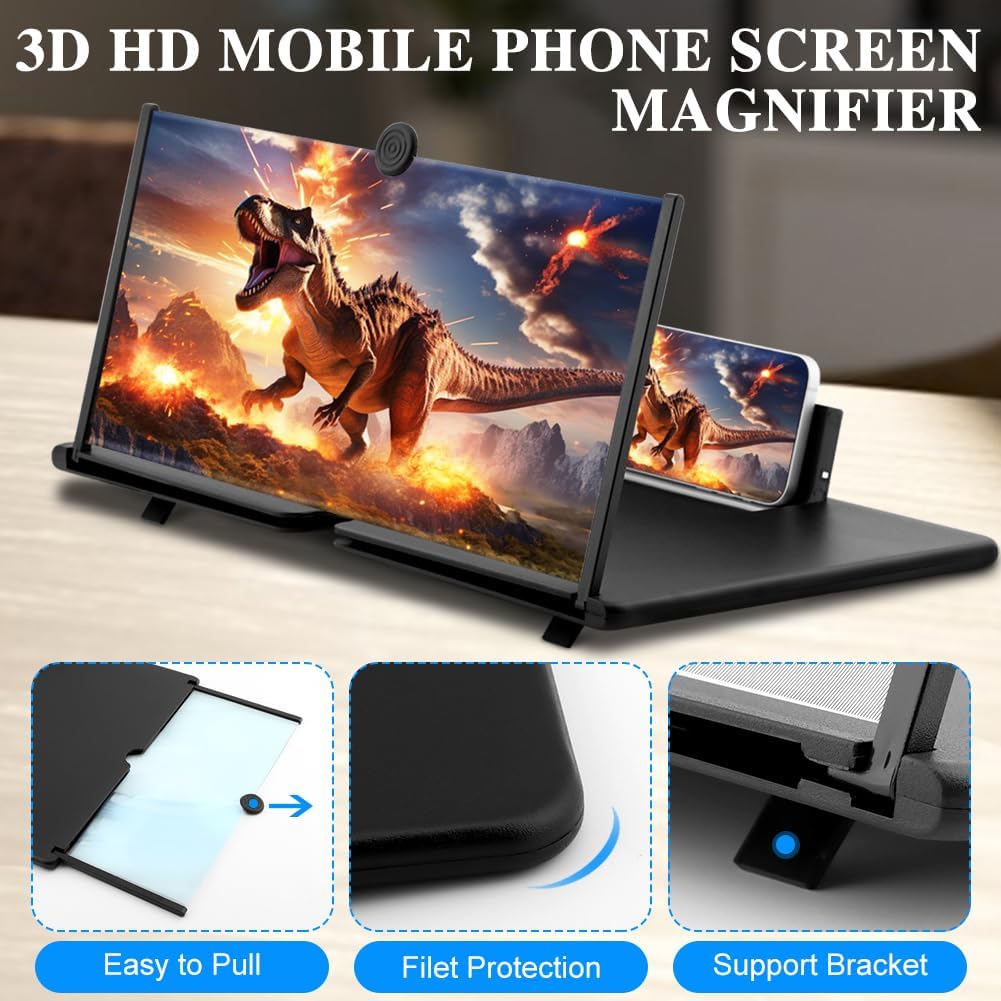 Bibabala Amplifier,3D Gaming(Size:18") Screen Magnifier HD Mobile Phone Magnifier Projector Screen