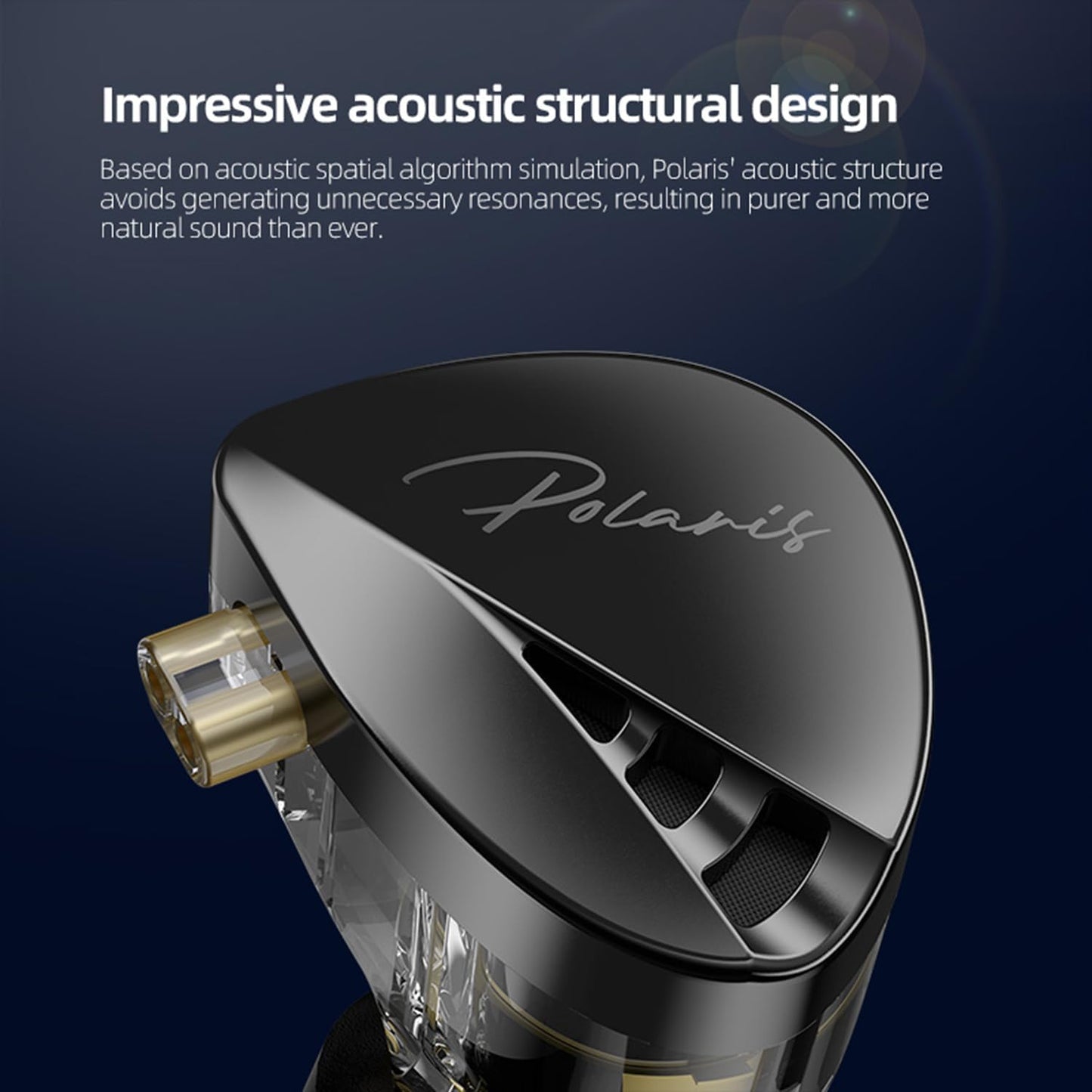 4 2pin CCA Polaris Tone Adjustable in Ear Monitor Headphones, High-Sensitivity Dual-Cavity Dynamic Driver IEM