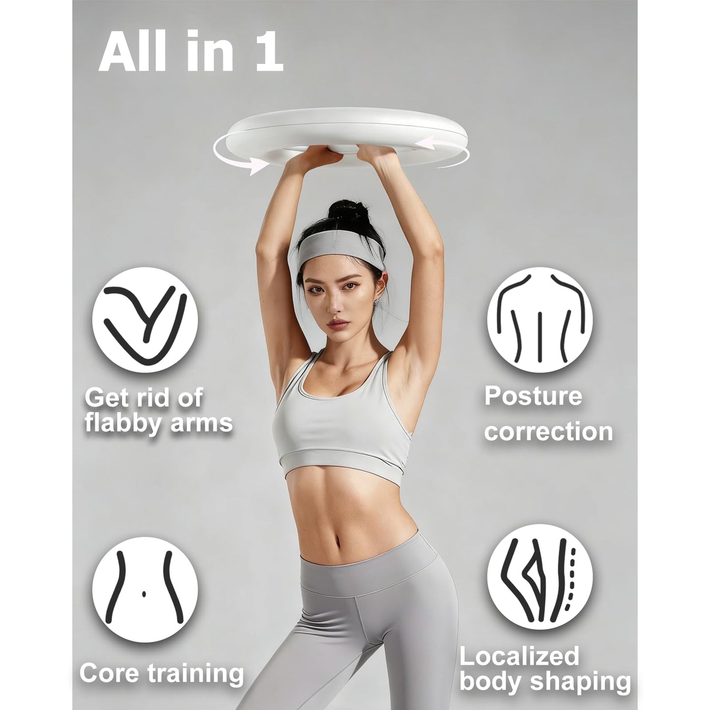 Vicamy Arm Workout Equipment for Home Gym,360° Infinity Hoop, Shoulder Reliever Ball Swing, Arm Trainer for Men & Women,Hand Crank Forearm Wrist Exerciser & Shoulder Reliever,Forearm Strengthener
