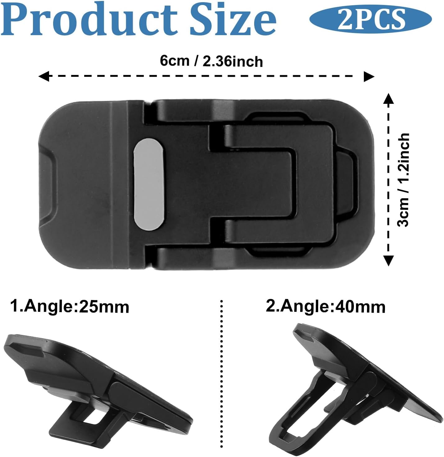 Bewudy 2 Pcs Portable Keyboard Stand, Dual Tilt Angle Adjustment, Foldable Laptop Riser, Self-Adhesive Feet for Most