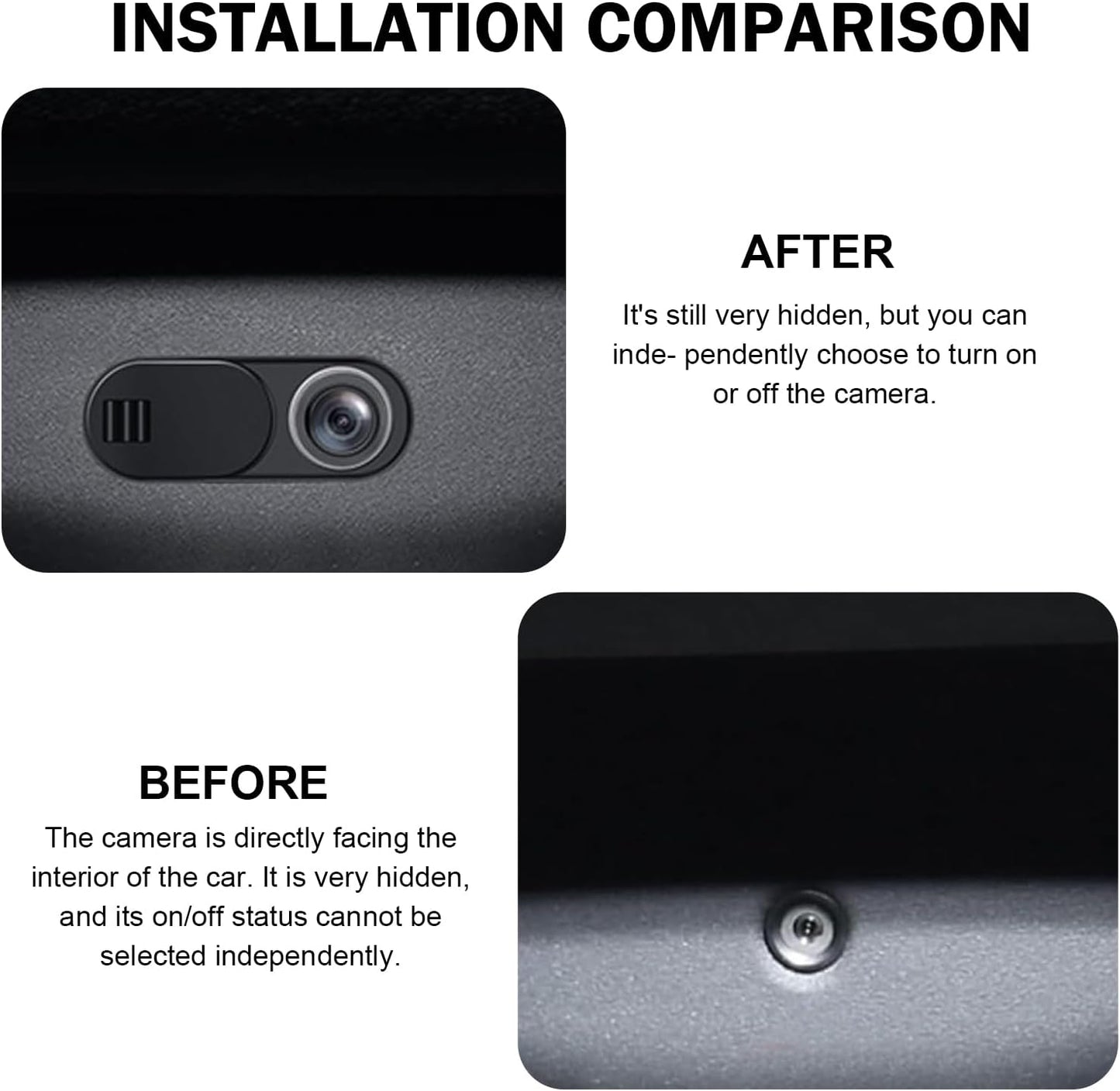 Foelony 3 Car Camera Slider Cover, Ultra-Thin Camera Protection Cover, Anti-Scratch Webcam Covers for Privacy
