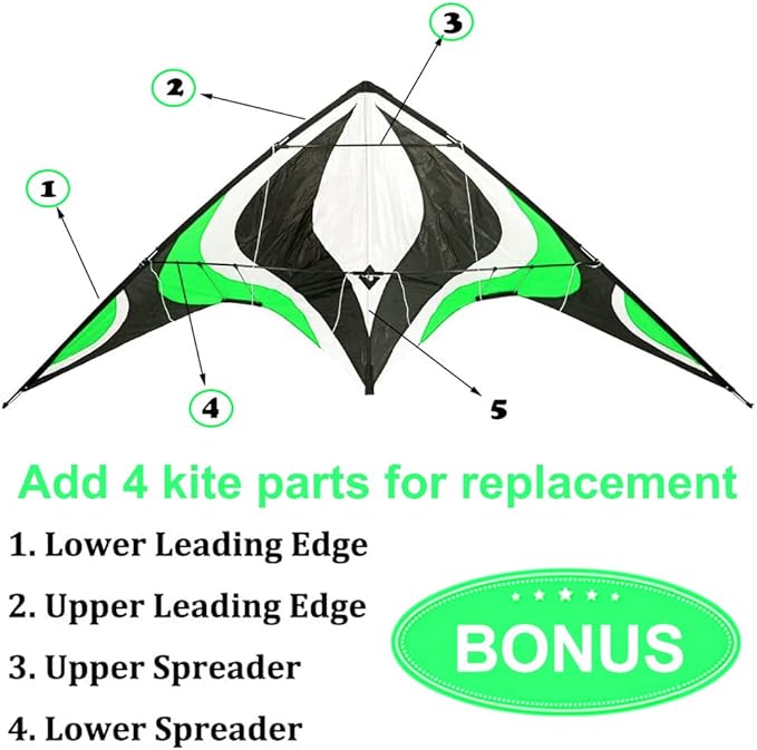 Babyeden Large Dual Line Stunt Kite, 84 Inch Wide Entry-Level Sport Kite for Adults and Teenagers