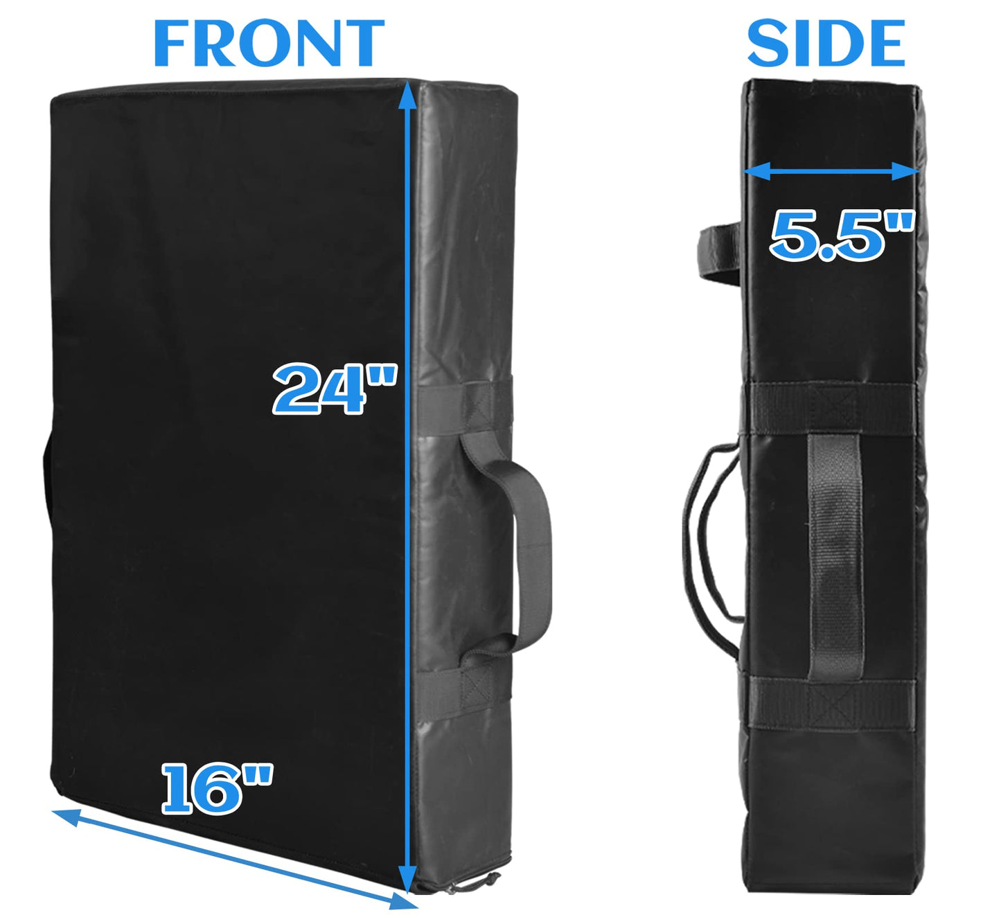 Doubleriver Kicking Shield Pad: Martial Arts Blocking Pad for Thai Karate Taekwondo Body Protector 16 x24 x5.5inch