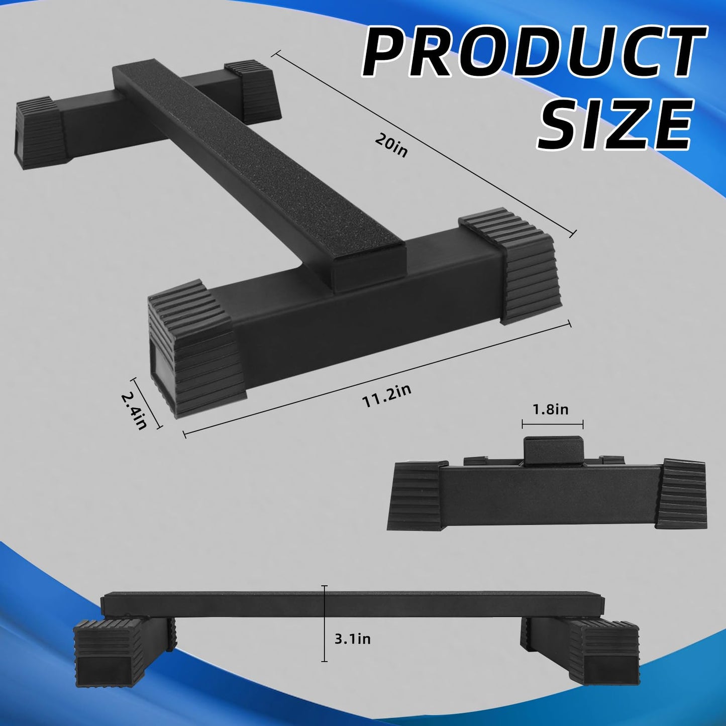 Steel Calf Raise Bar: Standing Calf Raise Machine - Calf Stretching Squat Foot Leg Stretch Block