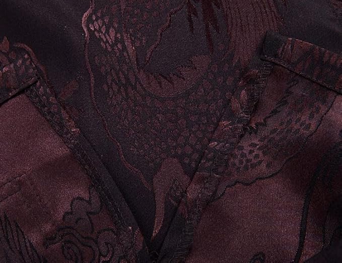 wecotton Tang Suit Men Hanfu Chinese Traditional Clothes Kung Fu Shirt Uniform Long Sleeved Coat Tops and Pants