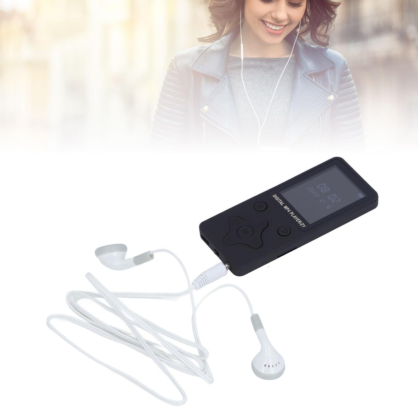 Yunseity 64GB MP3 1.8 Inch Mp4 Mp3 Player with BT and, LCD Screen Player with Spotify, HiFi Lossless Portable HiFi
