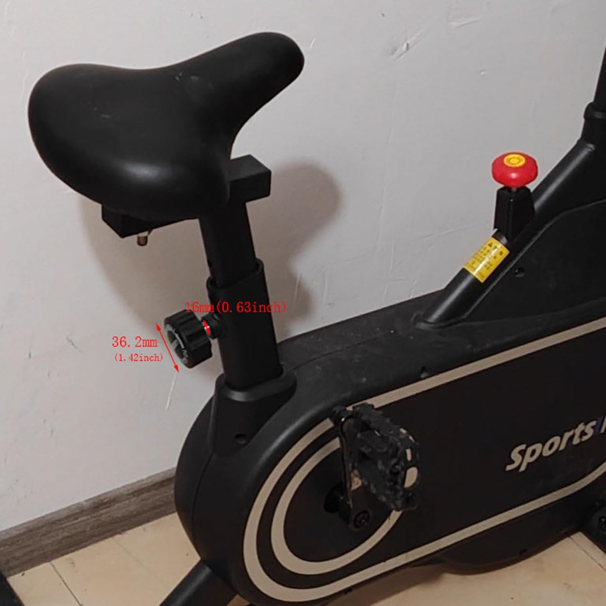 AYLIFU M16 Pop Pull Pin Knob Adjustment Fitness Pop Pull Pin Knob for Fitness Equipment,64×36.2mm/2.52×1.42inch, Bicycle Equipment, Black 2PCS